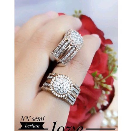 cincin Semi berlian terlaris termewah cincin023