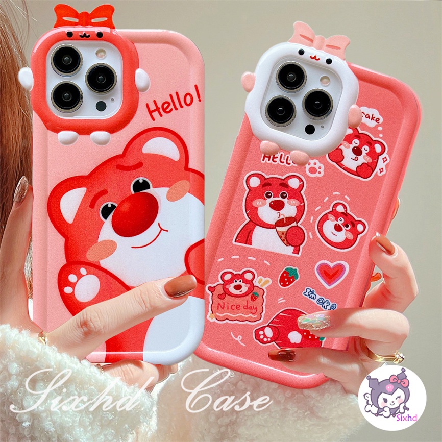 Realme C15 C35 C33 C30 C30s C25Y C21Y C25 C12 C11 C31 C21 C20 C17 C3 Realme 9i 7i 6i 5i 5s 5 Narzo 50A 50i Prime Lucu Kartun Beruang Soft Phone Case TPU Cover