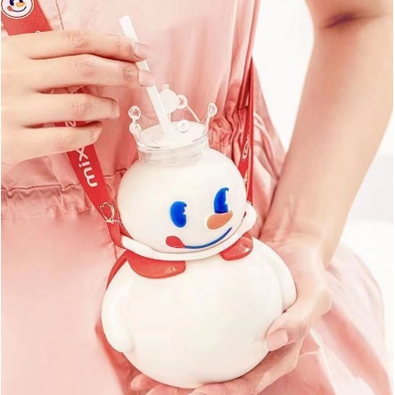 BOTOL MINUM TUMBLER MIXUE SNOW KING / BOTOL MINUM FASHION MIXUE 700ML HIGH-QUALITY