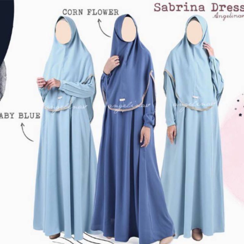 Preloved Atelier Angelina set sabrina Salmon M zulaikha salmon