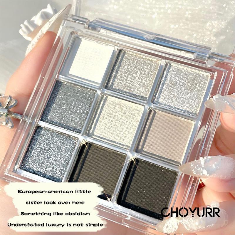 【COD】Eyeshadow Palette Waterproof 9 Warna Glitter Matte Pearlescent Sparkling Non-Smudge Korean Original Import-CH