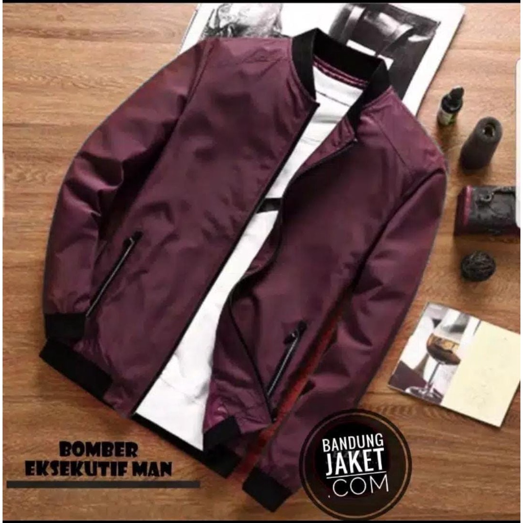 BOMBER MAN JACKET || JAKET BOMBER POLOS PRIA  || BOMBER EKSEKUTIF MAN#BOM