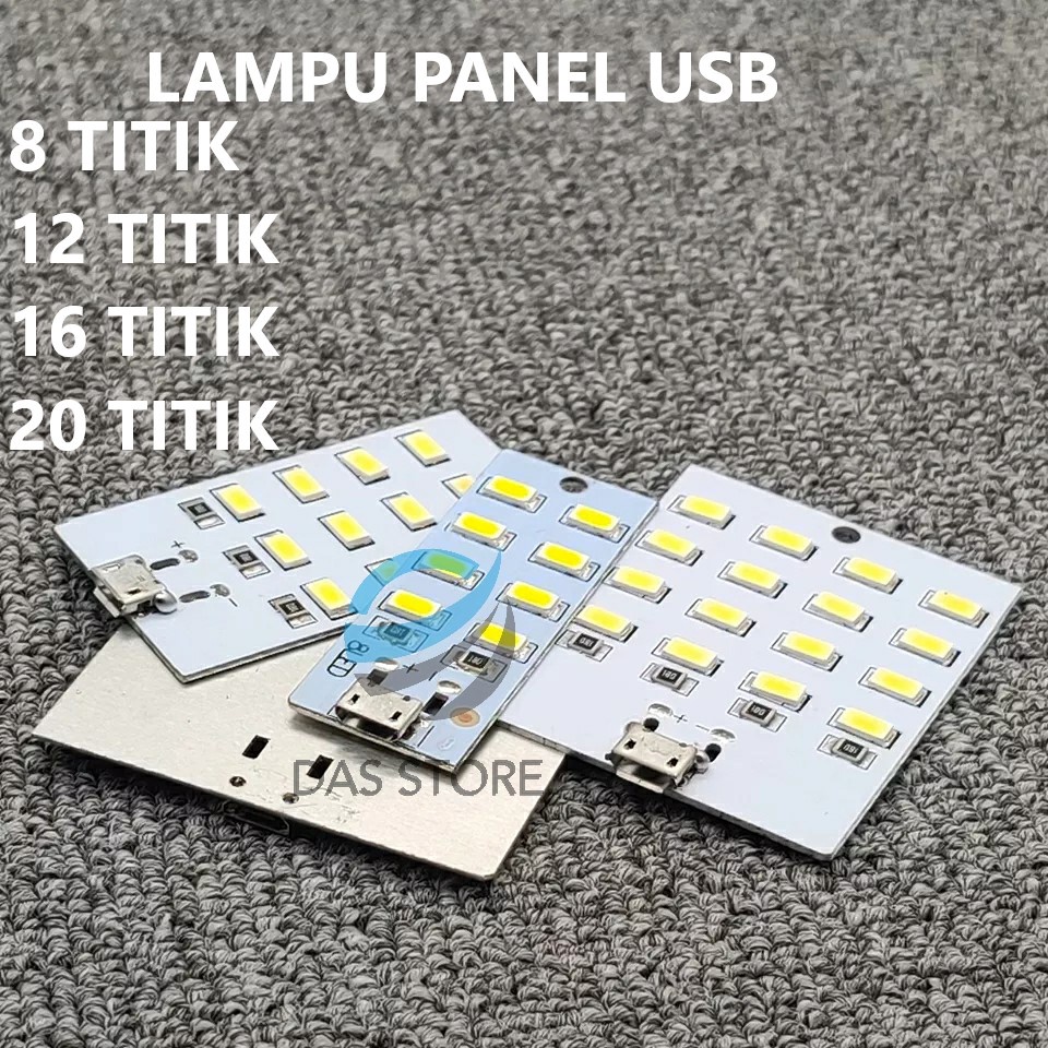 Lampu LED Micro USB panel emergency LED SMD 8 16 20 titik 5v LED 5730