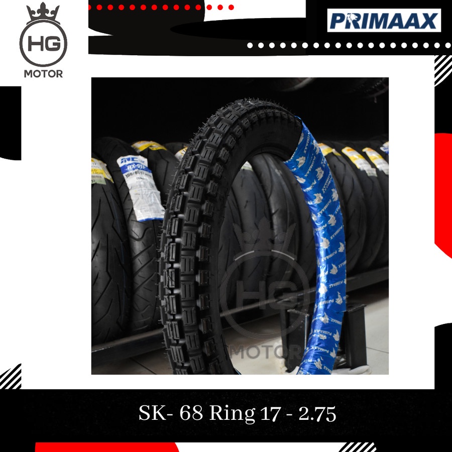 PRIMAAX PRIMAX Ban Luar semi Trail SK 68 2.75 275 Ring 17 Tube Type KING CROSS