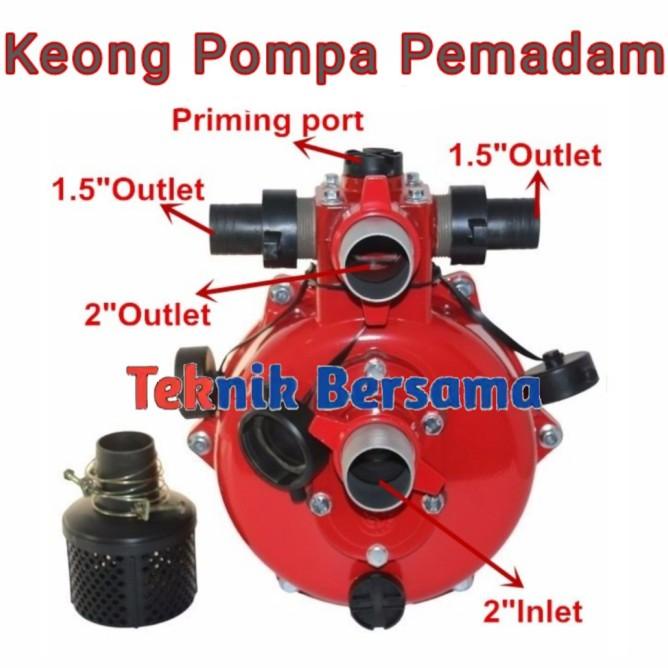 Keong Pompa Alkon Pemadam Double Impeller Tekanan Tinggi