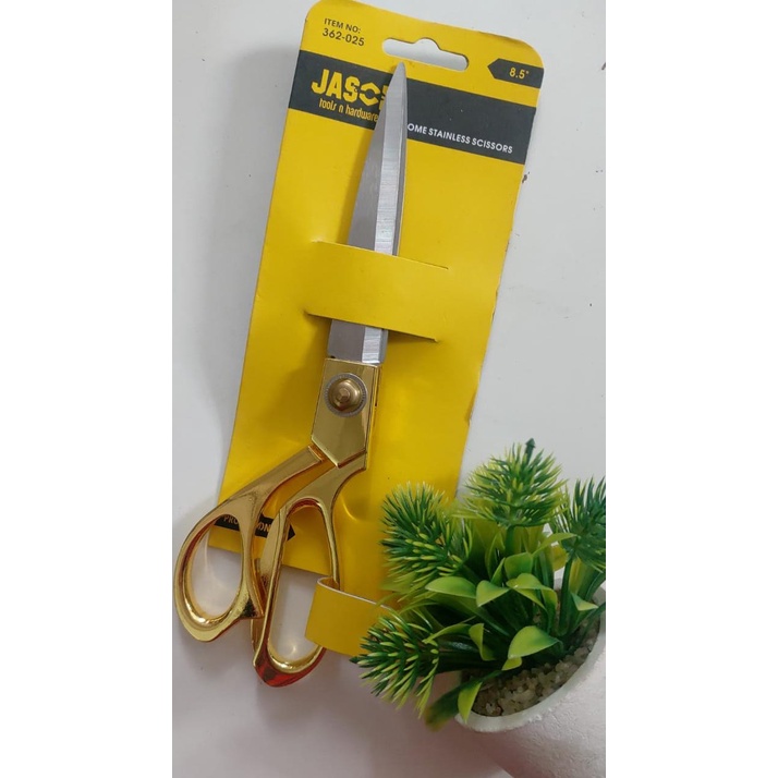 GUNTING STENLIS 8,5&quot; GAGANG KUNING EMAS JASON (362-025)