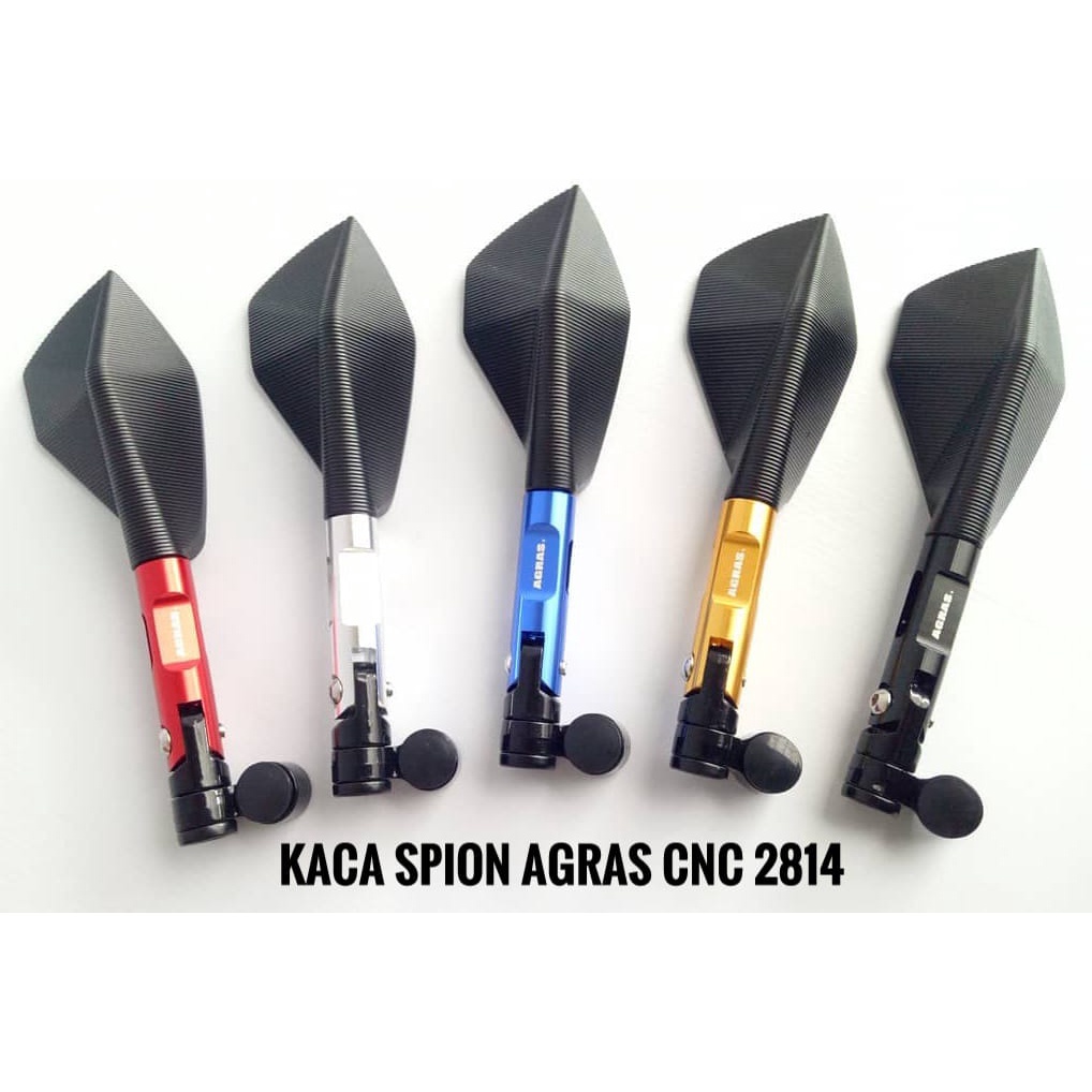 Kaca spion Tomok CnC Agras 2814 biru/hitam/merah/silver/GOLD