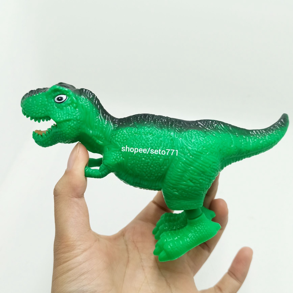Dino T Rex Stegosaurus Putar Key Chain Dinosaurus Dino Stego Berjalan Mainan Anak Plastik Pajangan G