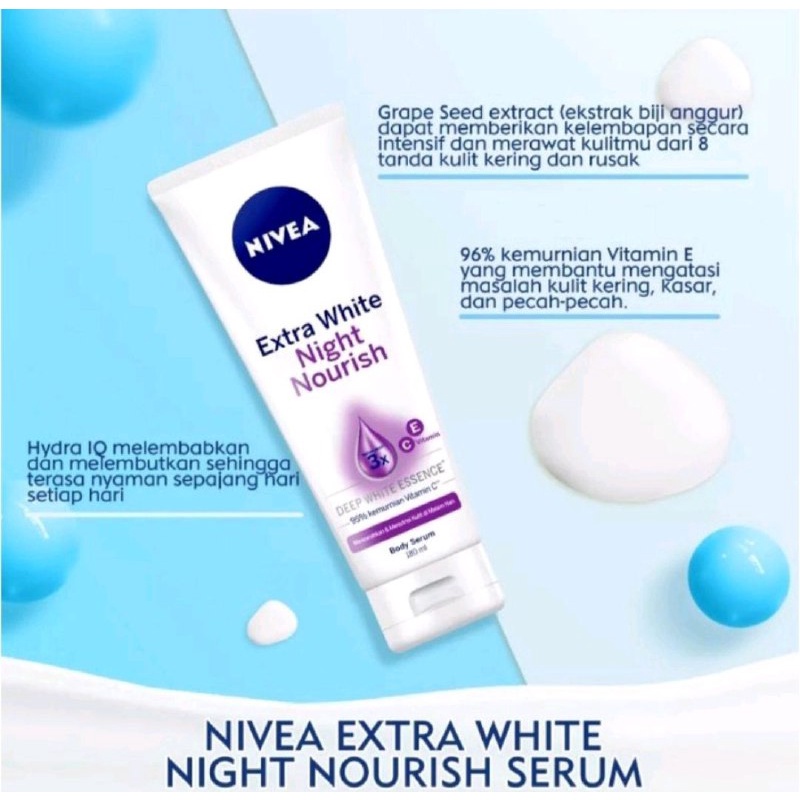 NIVEA BODY LOTION - NIVEA BODY SERUM BODY CARE EXTRA WHITE 180 ML