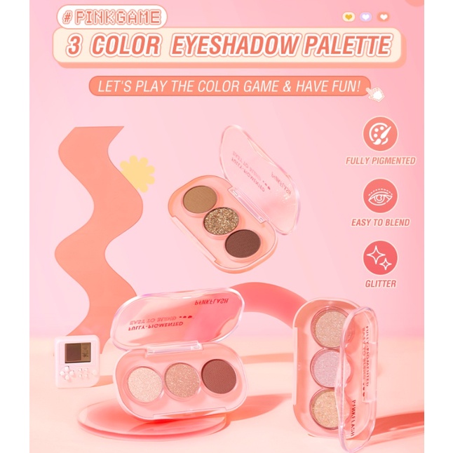 PINKFLASH 3 Shades Pan Eyeshadow Pallete PF-E23