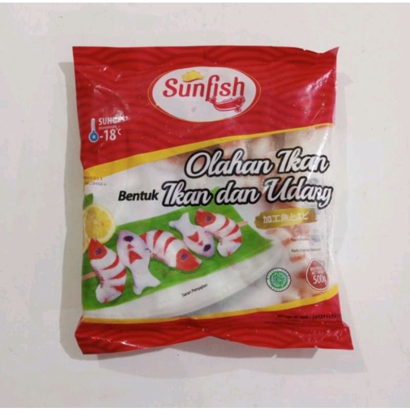 

SUNFISH olahan ikan bentuk ikan & udang 500gr