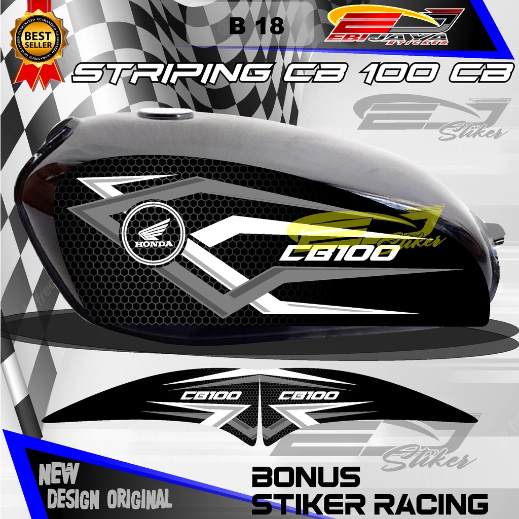 STIKER STRIPING LIST VARIASAI CB100 /STIKER MOTOR CUSTOM CB100 HOLOGRAM/NON HOLOGRAM B18