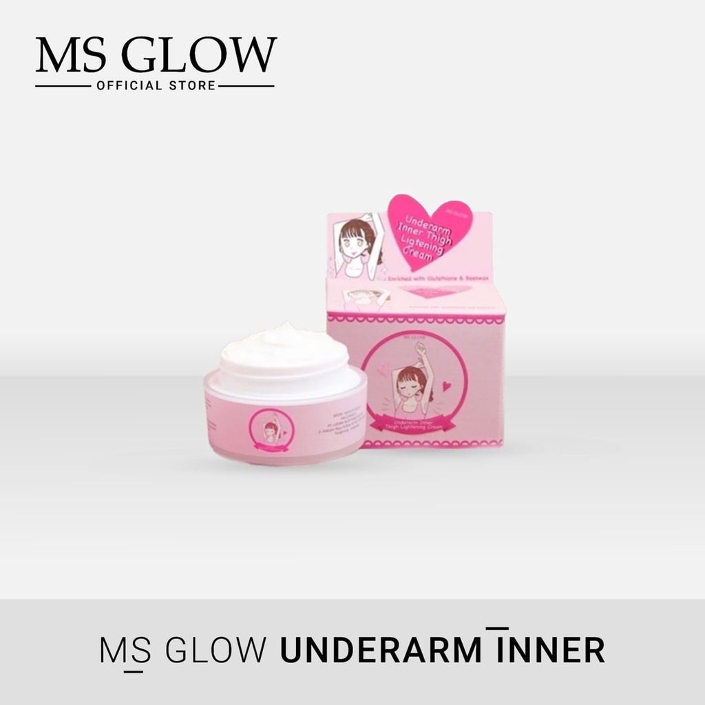 ms glow underarm cream ketiak = Underarm and inner tight lightening.