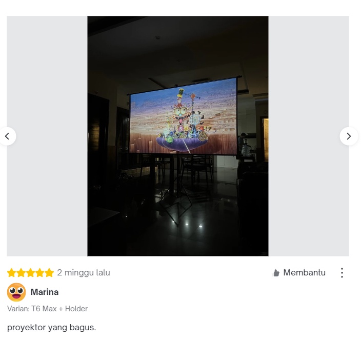 Wanbo T6 Max Smart Home Projector Android Support 4K Proyektor Wifi