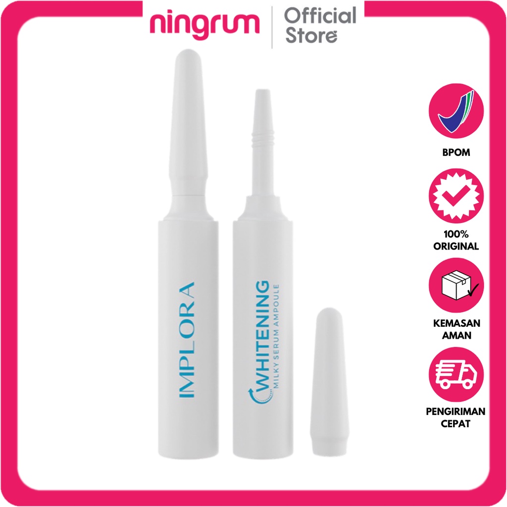 Ningrum - NEW Implora Whitening Milky Serum Ampoule 5ml | Perawatan Wajah Menyamarkan Noda Hitam Mencerahkan Kulit Wajah Original BPOM - 5124