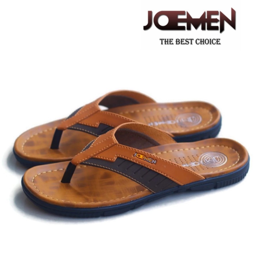 Sepatu Sandal Pria dan Wanita Joemen S-34 bahan Kulit Premium simple