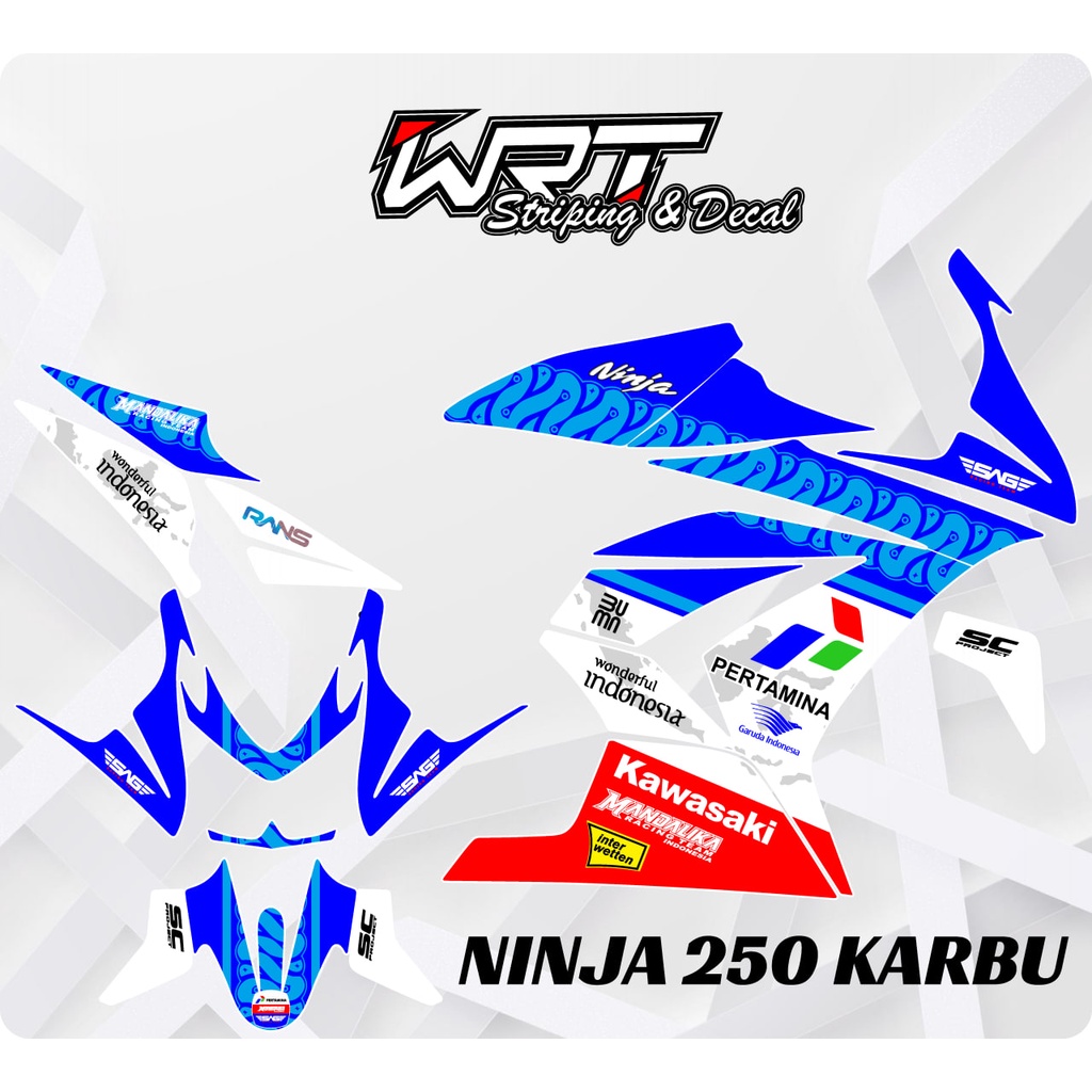 Striping Sticker Lis Decal Ninja 250 Karbu Mandalika