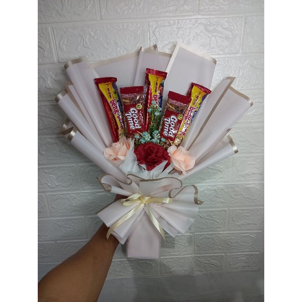 BOUQUET BUKET SNACK COKLAT VALENTINE ULANG TAHUN