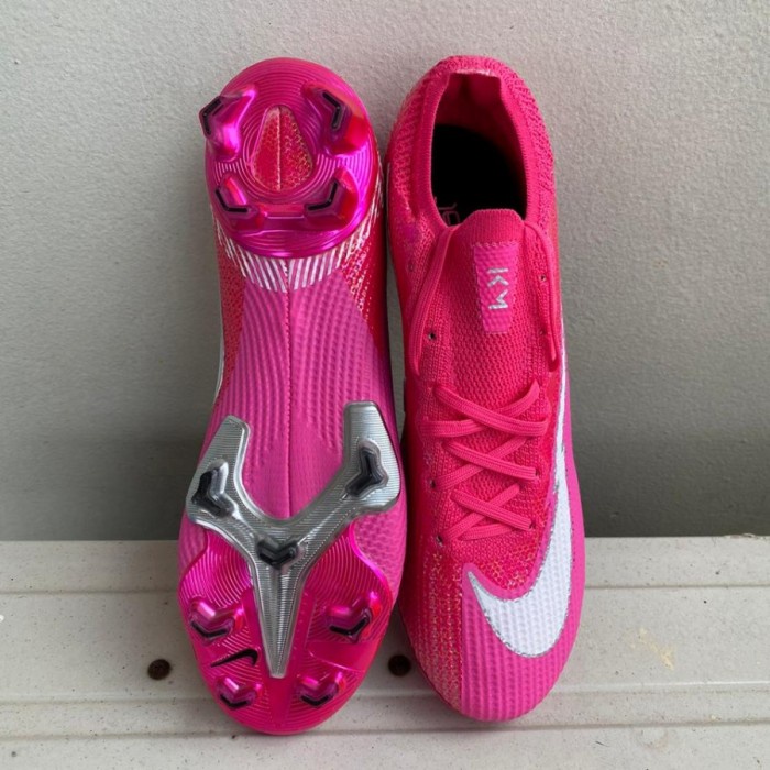 sepatu bola nike mercurial vapor13 elite mbappe pink fg