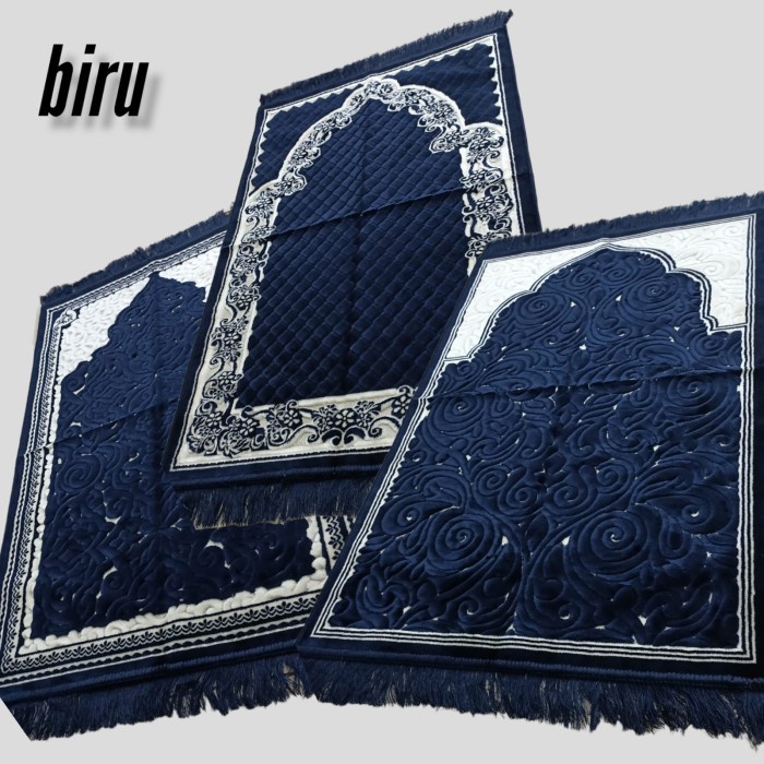 Sajadah Sajadah Turki Aydin Premium - Biru(A1S4) Sajadah Turkey Sajadah Turki Busa Empuk REAL PICT B