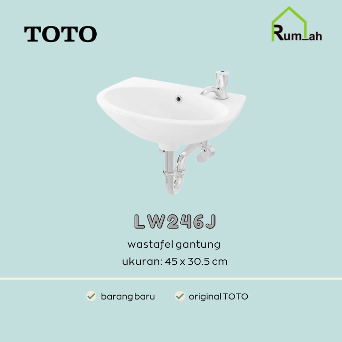 WASTAFEL TOTO LW246J BODY ONLY / WASHTAFEL GANTUNG TOTO LW 246 KECIL