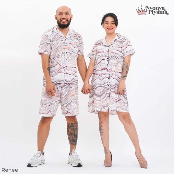 Nyonya Piyama Katun Set Piyama Couple (Renee) 53