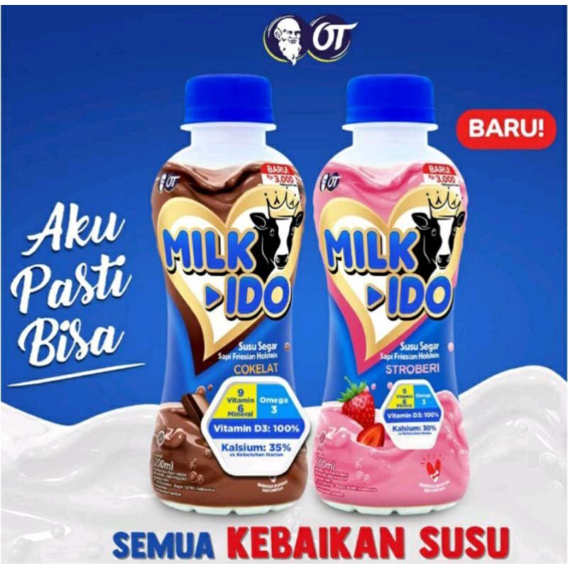 

[DUS] Milk-ido Susu botol/pet 200mL ( 12pcs )