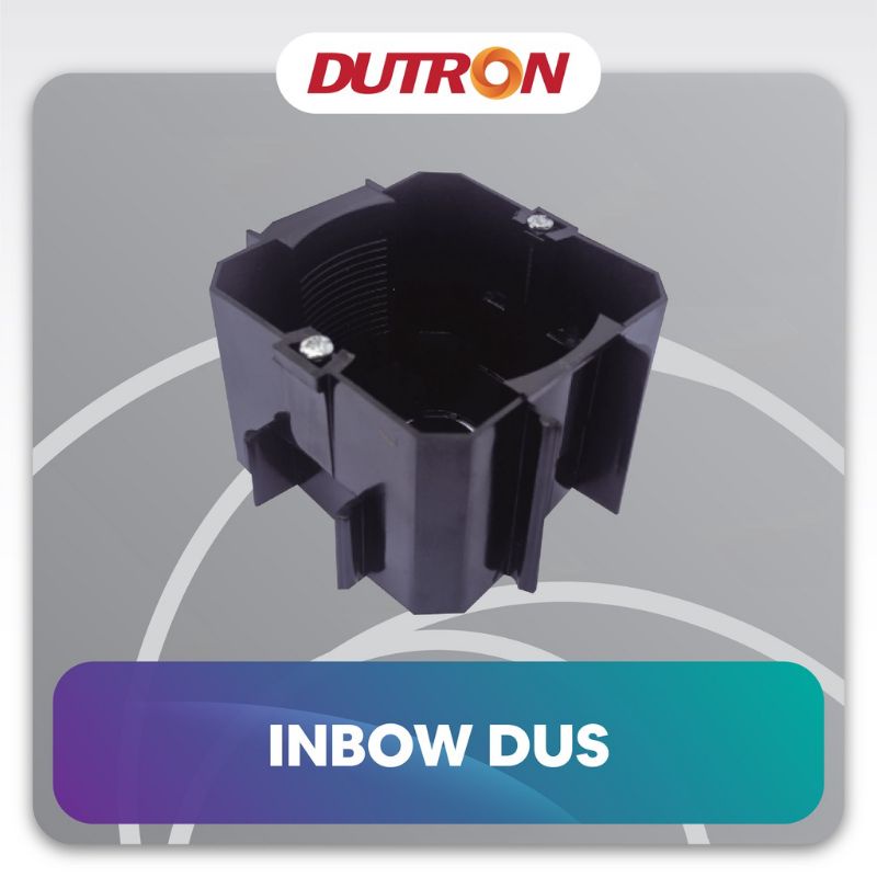 Dutron inbow dus kotak persegi hitam embodus dudukan saklar