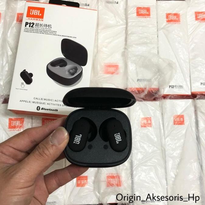 Headset Bluetooth JBL TWS P12 Wireless Earphones JBL TWS 4 TWS4 TWS-4