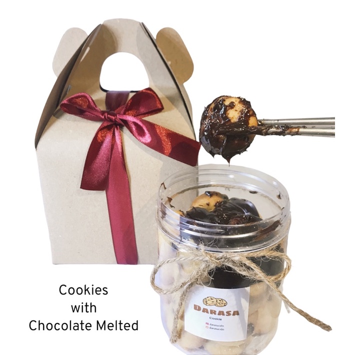 

hampers cookies with melted chocolate | cookies | kue kering | melted chocolate