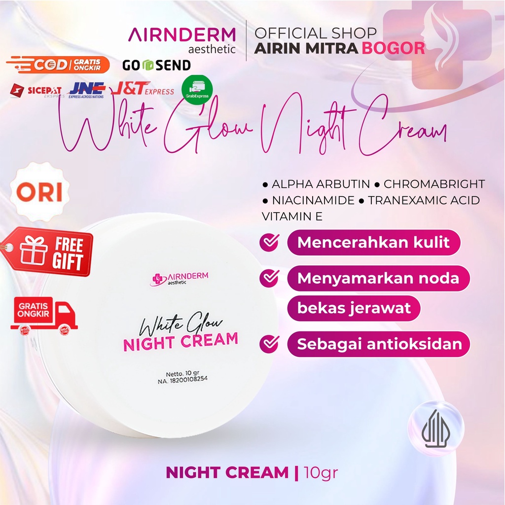 Airin White Glow Night Cream Airnderm Aesthetic (by AIRIN BEAUTY)