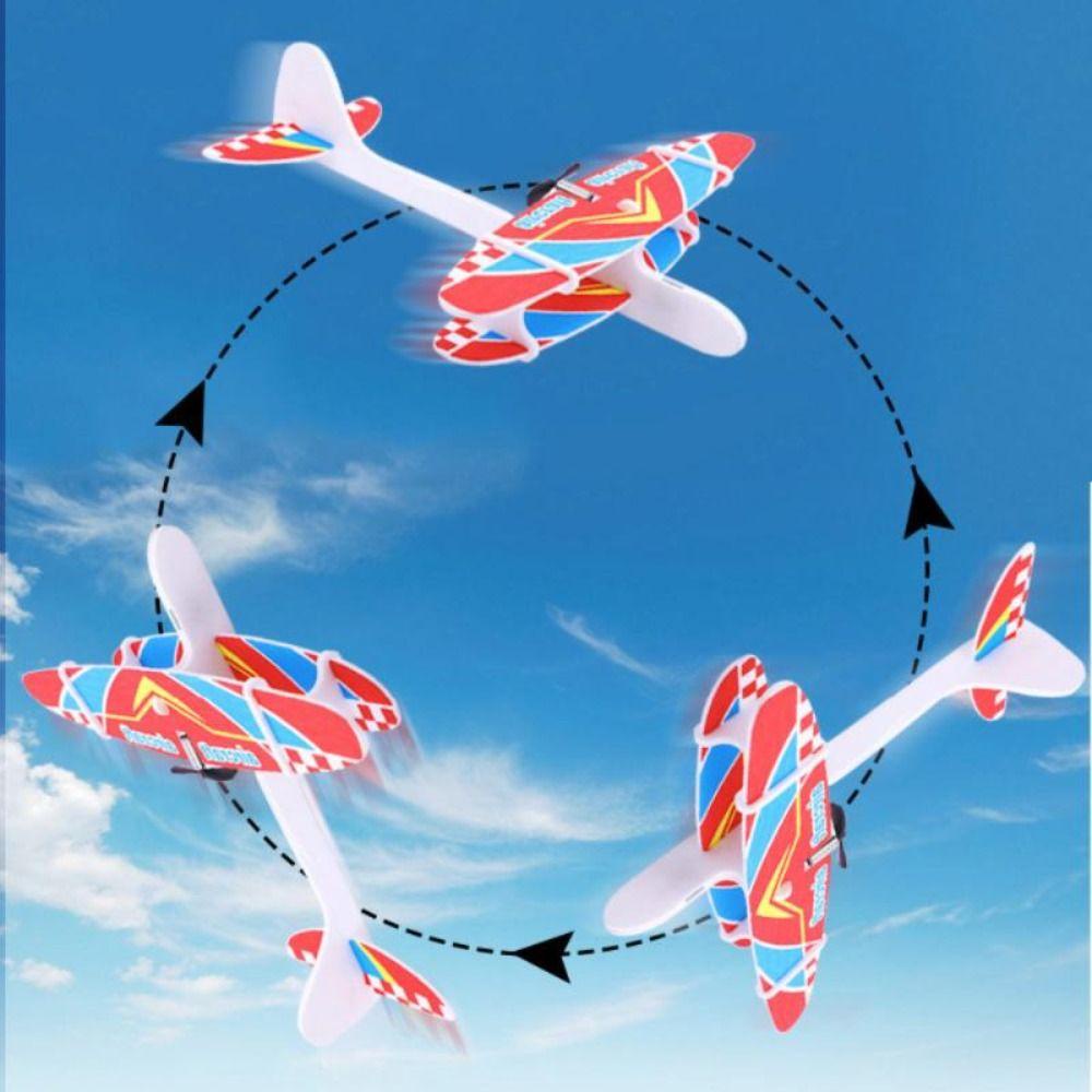 SKJK   EVA Foam Pesawat Mainan Hadiah Ulang Tahun Permainan Luar Ruangan Pesawat Permainan Model Pesawat Mainan DIY Terbang Glider Peluncuran Lalat Glider Lempar Tangan Flight Glider