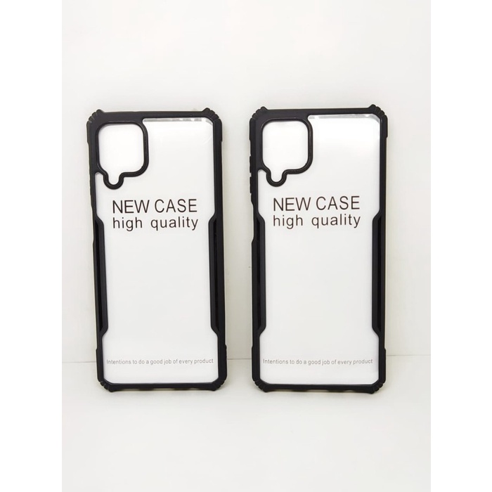 Case HP Samsung A12 6.5" Hard Fusion Acrylic List Hitam Samsung A12 CasinG AGH