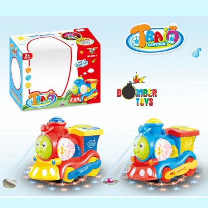 MAINAN ANAK KERETA LAMPU LIGHT TRAIN CARTOON 3D MUSIK DISKO KRETA SNI