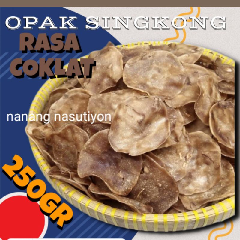 Jual Keripik Opak Singkong Koin Rasa Coklat Wonosobo Mentah Manis Empuk