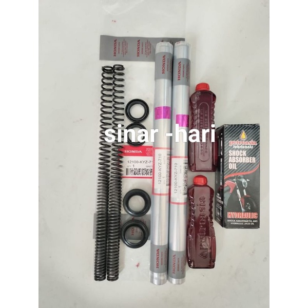 AS SHOCK DEPAN KOMPLIT ( KYZ ) HONDA ORIGINAL SUPRA X 125 HELM,IN INJEKSI NEW 