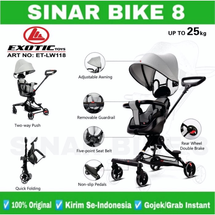 Kereta Dorong Magic Stroller Exotic LW 118 Bisa Bolak Balik