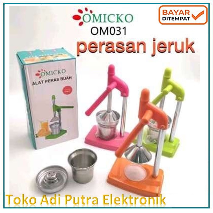 Omico Perasan Jeruk Manual Stainless / Alat Peras Jus Buah Stainless Steel Anti Karat