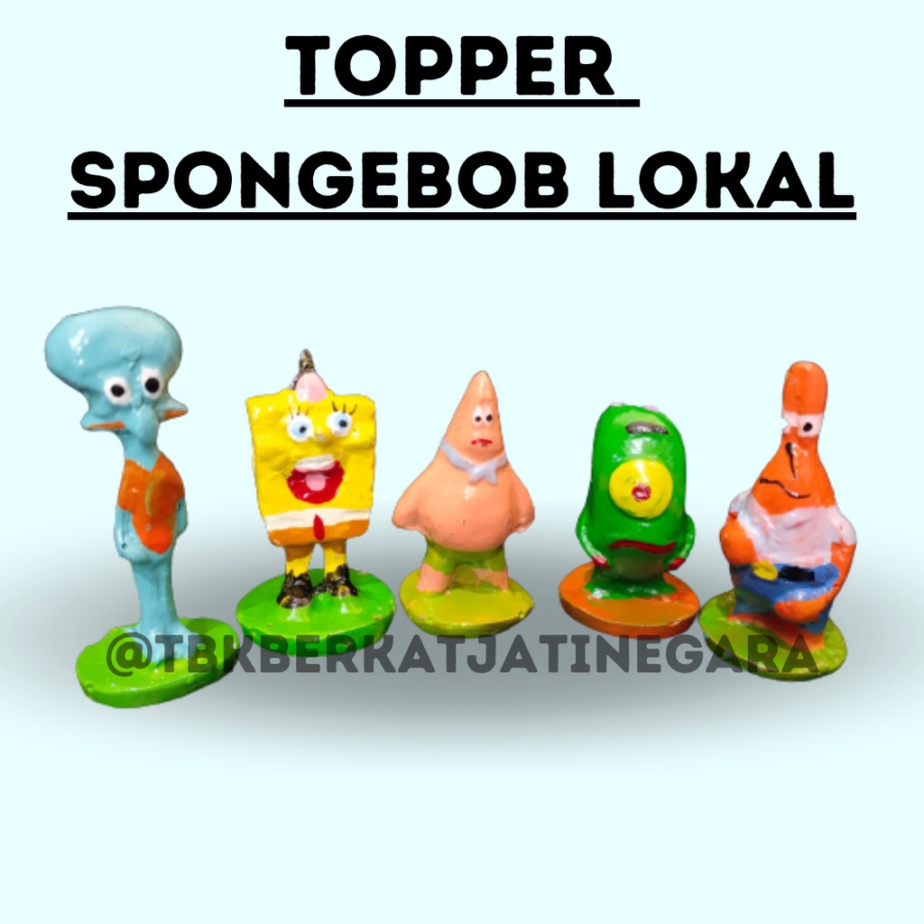 TOPPER SPONGEBOB LOKAL / HIASAN CAKE SET