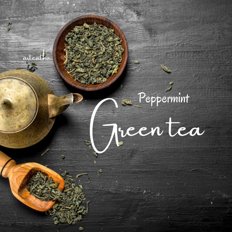 

SGS Peppermint green tea Nusantara green tea+peppermint flavour 100gr