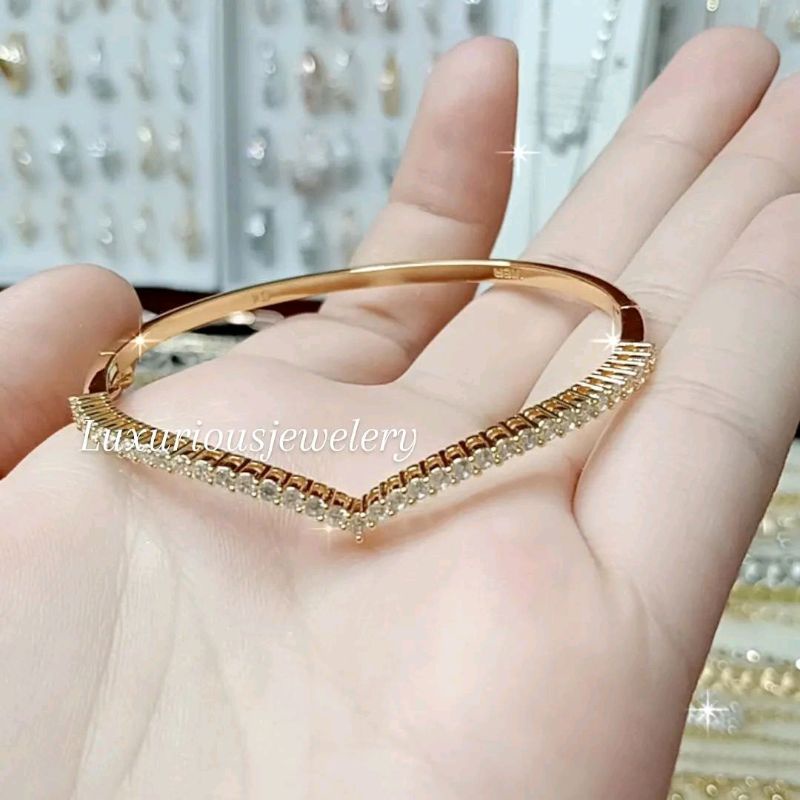 Gelang bangle V diamond premium