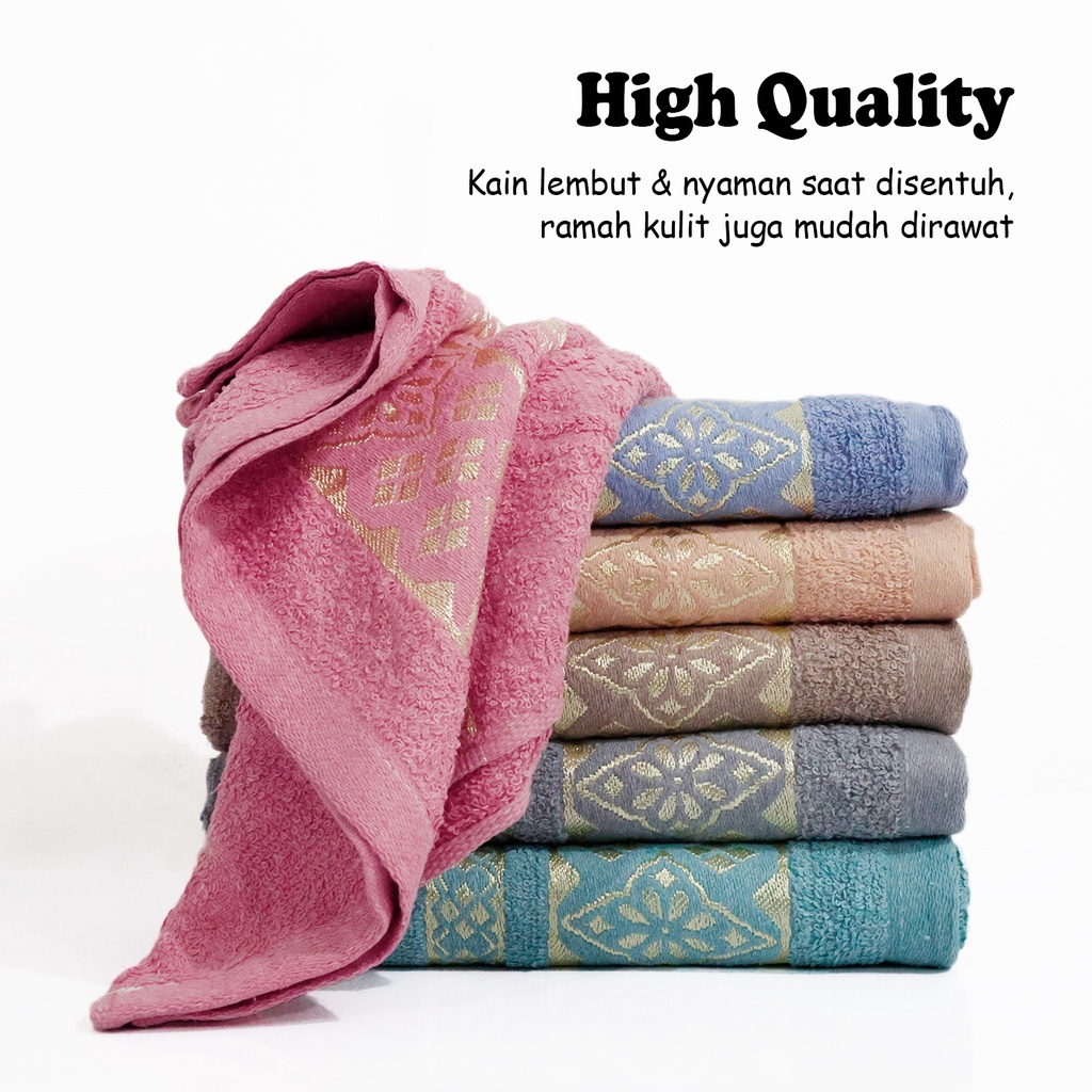 Handuk Mandi Katun Tebal Dewasa Pria Wanita Ukuran 50x100cm Bahan Lembut Bermotif Terbaru Perlengkapan Mandi Import - H41-B - Lucky Star