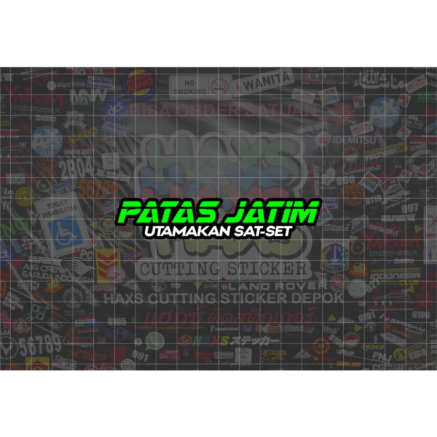 Cutting Sticker Patas Jatim Ukuran 10 Cm Motor Mobil