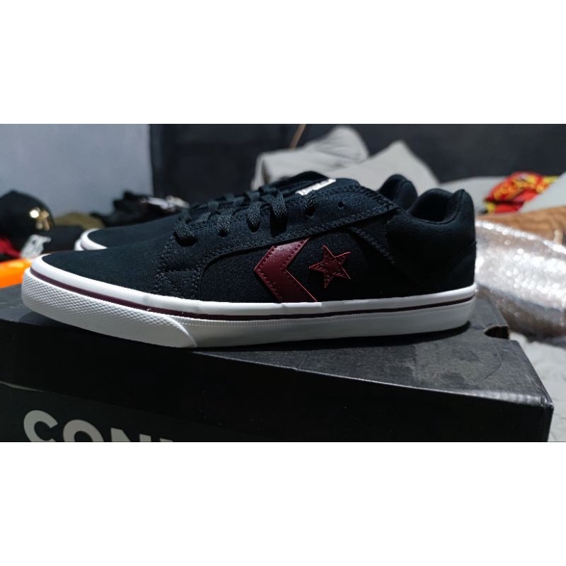 SEPATU CONVERSE  EL DISTRITO 2.0OX BLACK/DEEP BORDEAUX/WHITE
