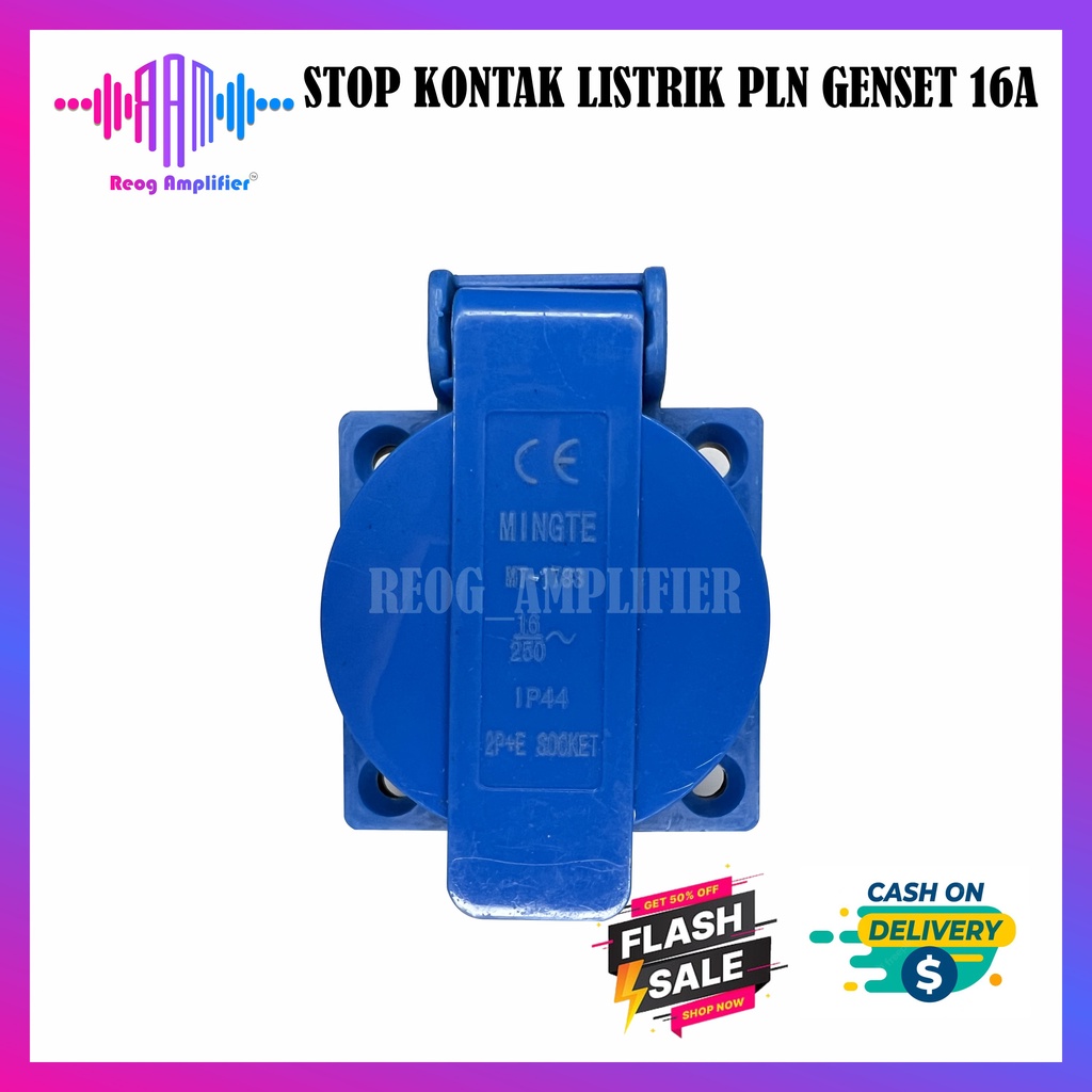 STOP KONTAK LISTRIK PLN GENSET IP44 16A / SOCKET KONTRA STEKER 16 A