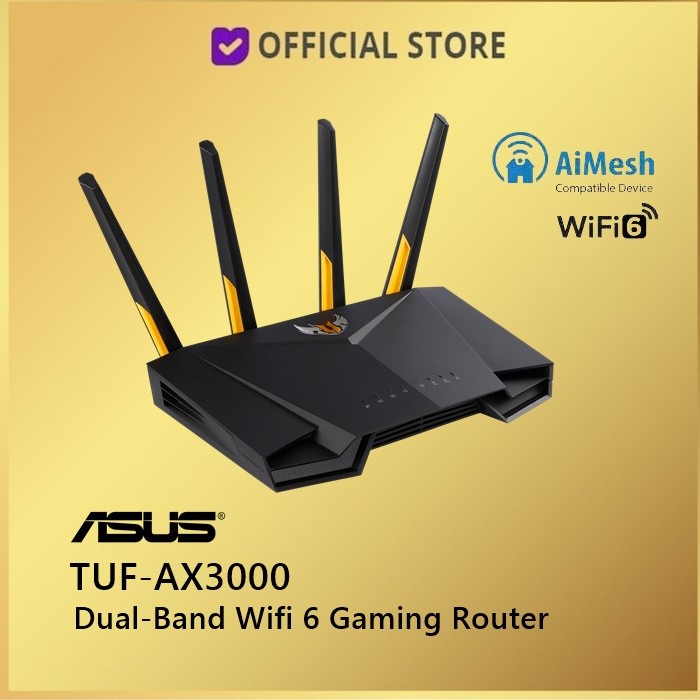 Router Asus Tuf-Ax3000 Dual Band Wifi 6 Router Tuf Gaming Ax3000 Rt-Ax3000