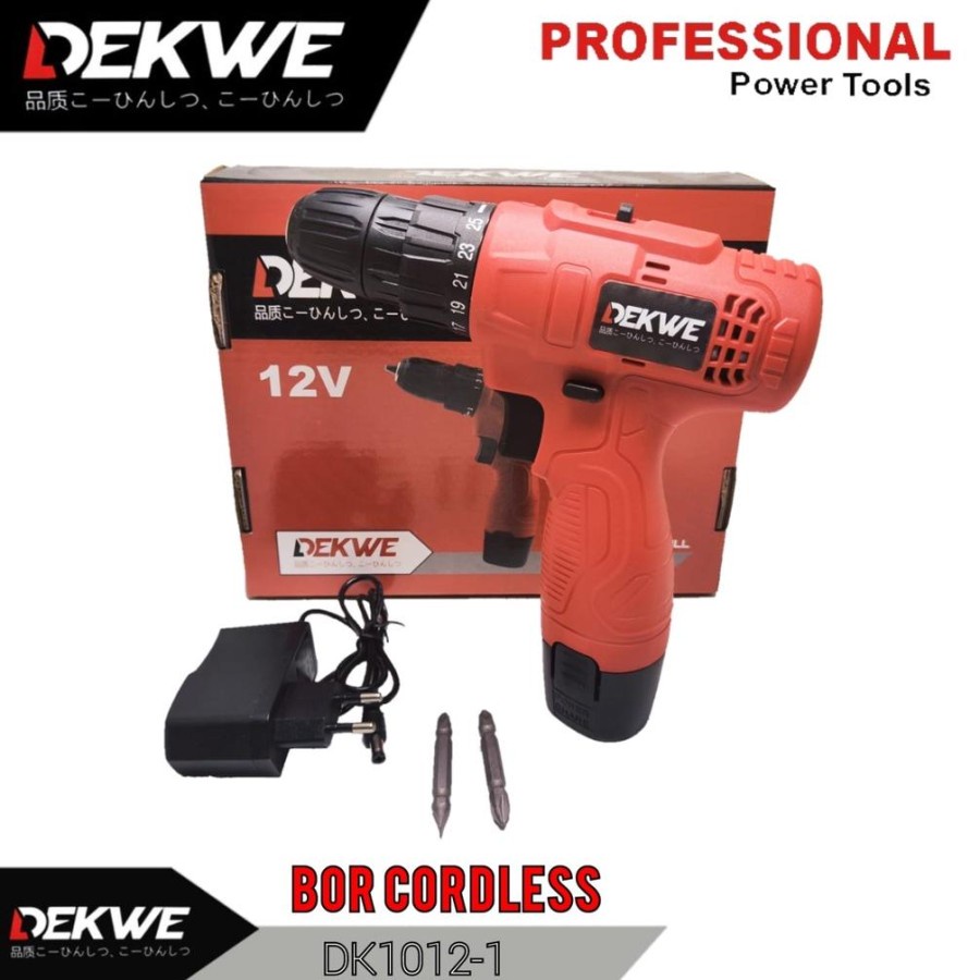 JLD 12S SINGLE BATERE baterai Mesin Bor Cordless Besi Kayu Charger Cas 12V
