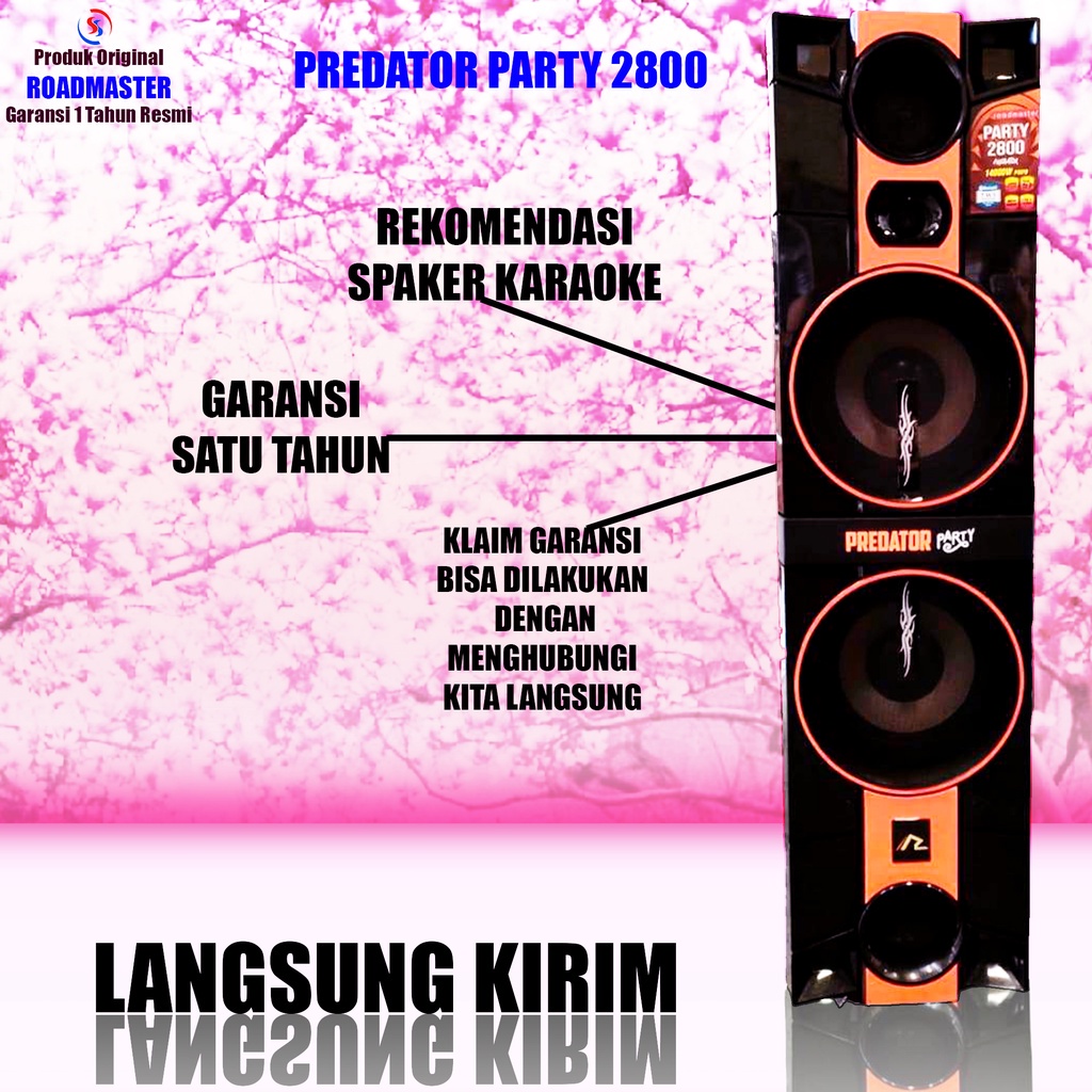 SPEAKER AKTIF PREDATOR PARTY 2800 ROADMASTER GARANSI RESMI