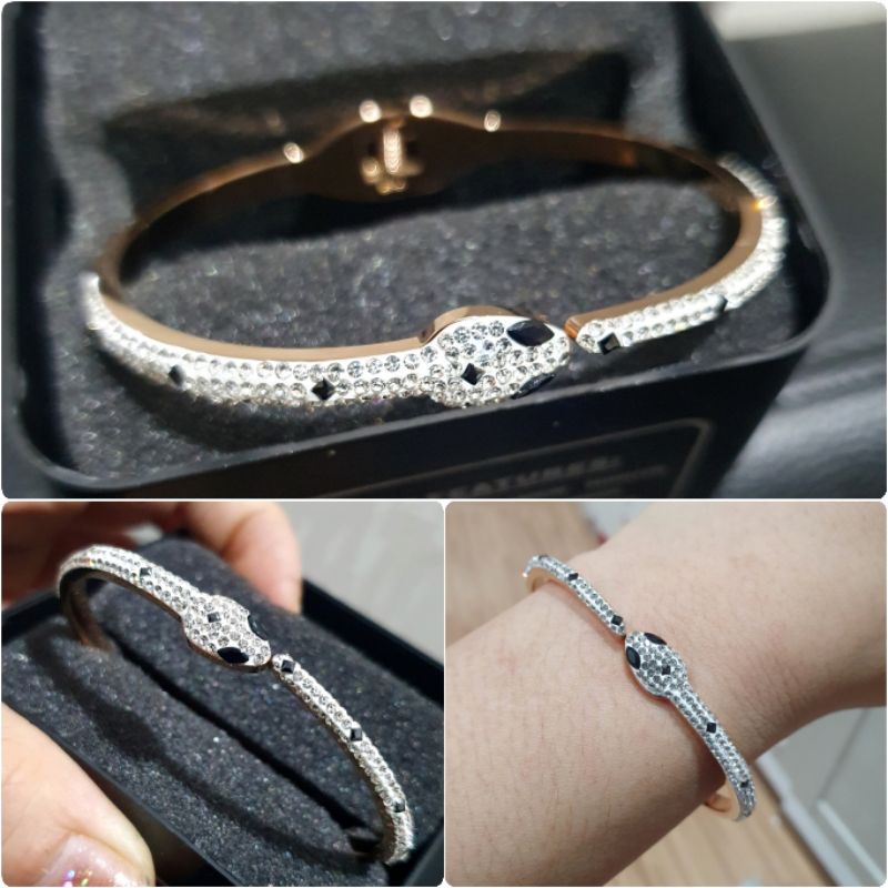 Gelang Titanium asli Mata kilau Premium Quality Anti karat anti alergi Bracelet Stainless Steel ori Gt-01