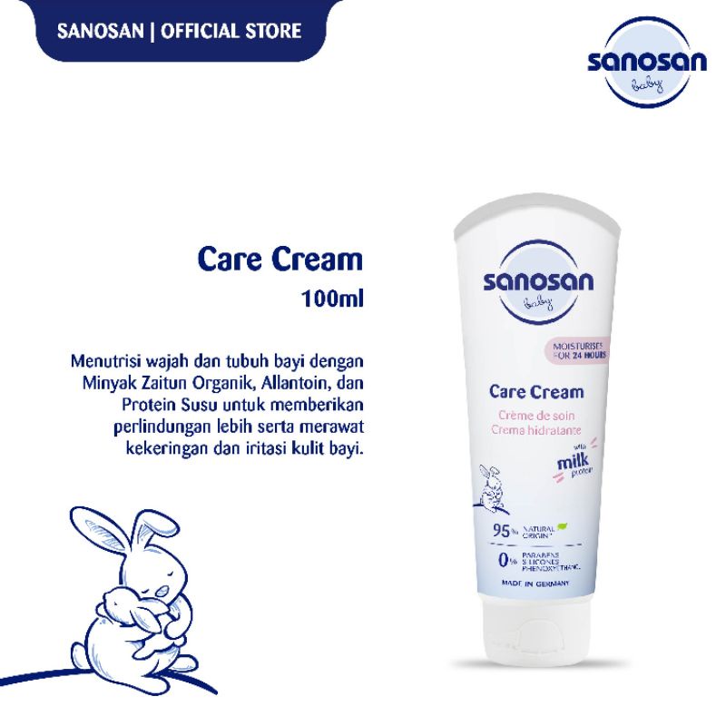 Sanosan Baby Care Cream 100mL - Skin Care/Skincare - Krim Wajah/Face Cream Bayi Kulit Baby Glowing Perlengkapan Bayi